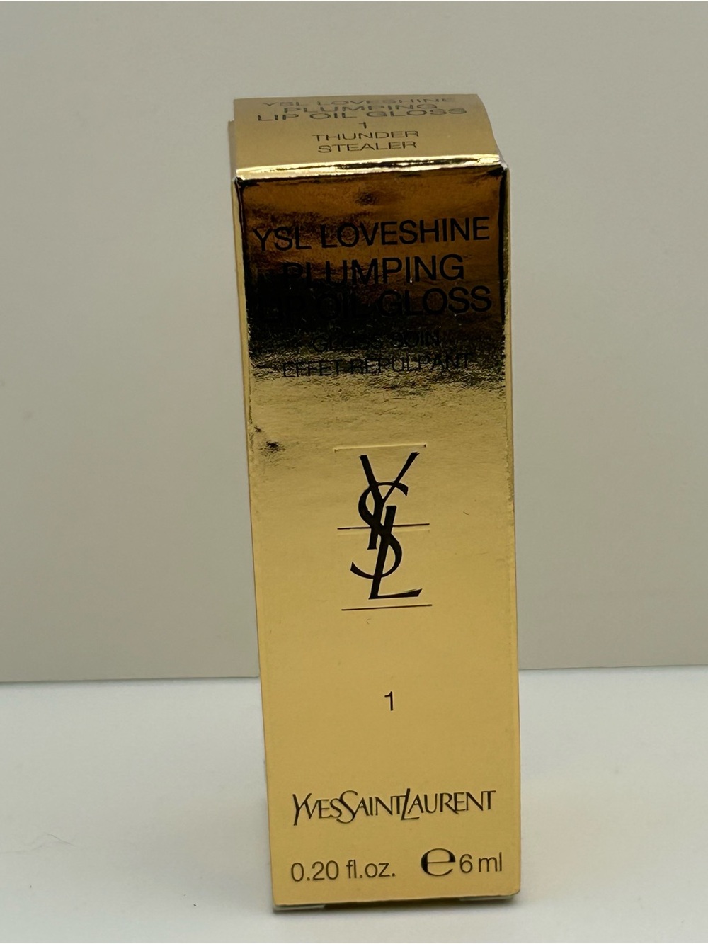 Yves Saint Laurent Loveshine Plumping Lip Oil Gloss shade 1 Thunder Stealer  New